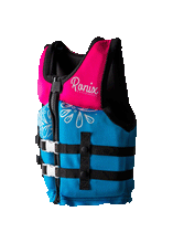 Load image into Gallery viewer, Ronix August - Girl's CGA Life Vest - Sky Blue / Pink / Purple - Yth (50-90lbs)