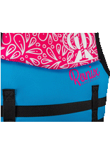 Load image into Gallery viewer, Ronix August - Girl's CGA Life Vest - Sky Blue / Pink / Purple - Yth (50-90lbs)