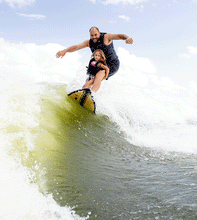 Load image into Gallery viewer, RONIX WAKESURF 2025 - Koal Classic - Fish - Glossy Black / Bamboo