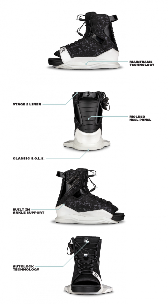 RONIX WOMENS BOOTS 2023 - Halo - Stage 2 - Pearl White / Marble