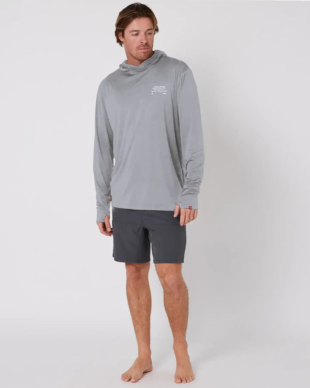 Follow Sun Hood L/S - Light Grey