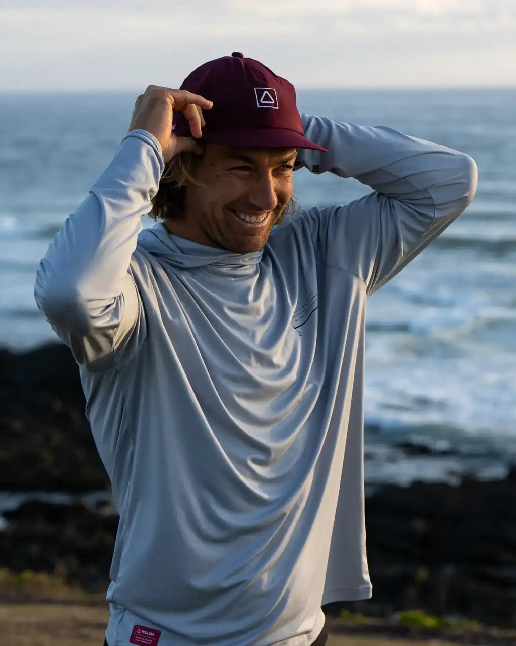 Follow Sun Hood L/S - Light Grey