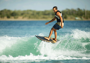 RONIX WAKESURF 2023 - Koal Classic - Longboard - Matte Black / Redwood