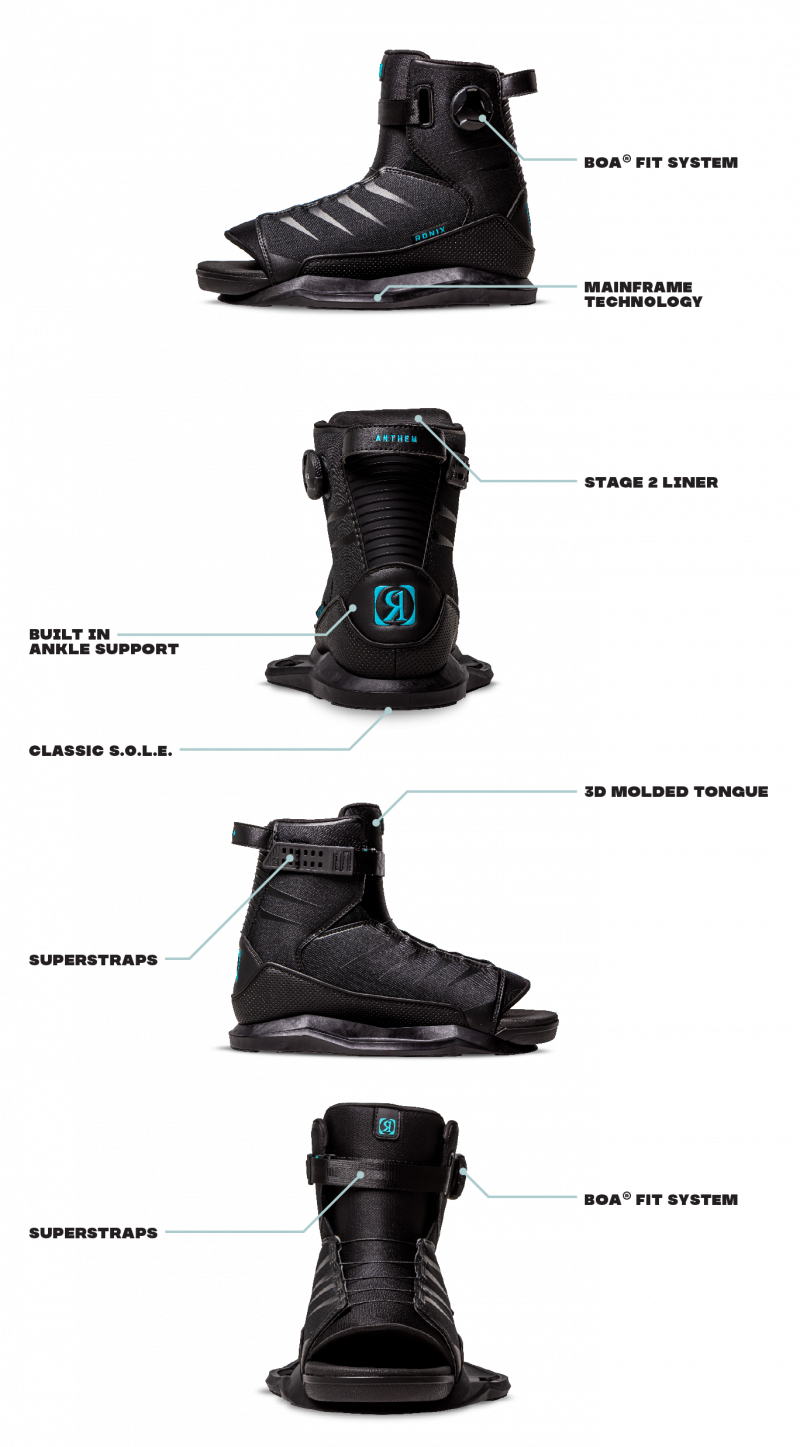 RONIX BOOTS  - Anthem Boa - Stage 2 - Black