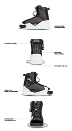 RONIX BOOTS - DISTRICT - STAGE 2 - White / Black