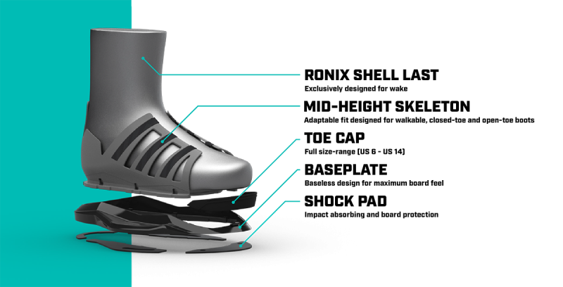 RONIX BOOTS - DISTRICT - STAGE 2 - White / Black