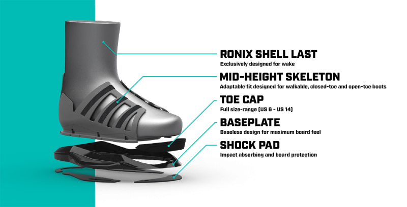 RONIX BOOTS 2023 - District - Stage 2 - White / Black