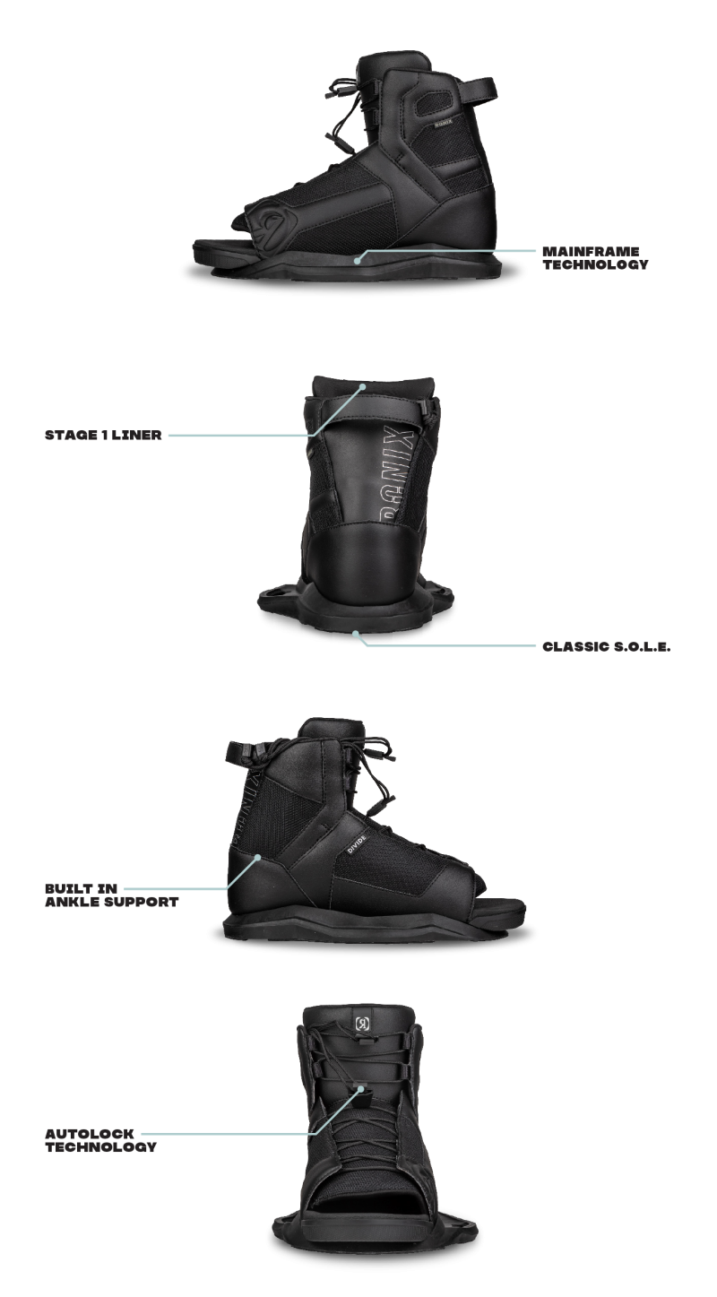 RONIX BOOTS - DIVIDE - STAGE 1 - Black