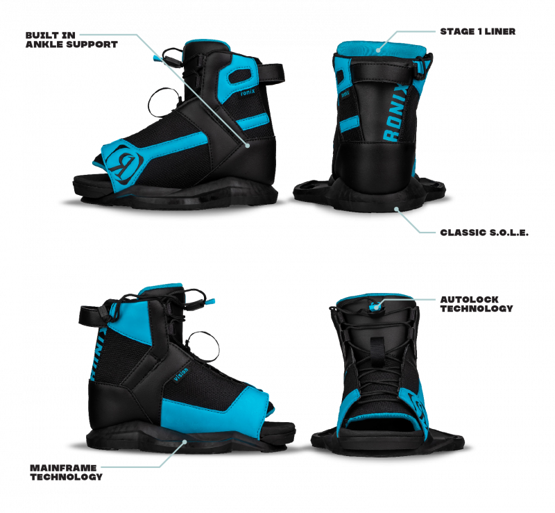 RONIX KID BOOTS - Vision - Stage 1 - Black / Blue