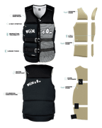Ronix Volcom - Capella 3.0 - CGA Life Vest - Black / White Clippings (2025)