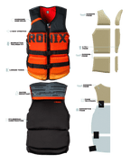 Ronix Megacorp Surf - Capella 3.0 - CGA Life Vest - Fireball (2025)