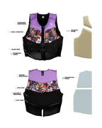 Ronix Daydream - Women's CGA Life Vest - Lavender / Floral (2025)