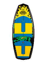Load image into Gallery viewer, RONIX WAKESURF 2025 - Sonic - Powertail - Yellow / Green Squidhawk
