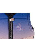 Ronix Coral - Women's CE Approved Impact Vest - White / Blue Fade