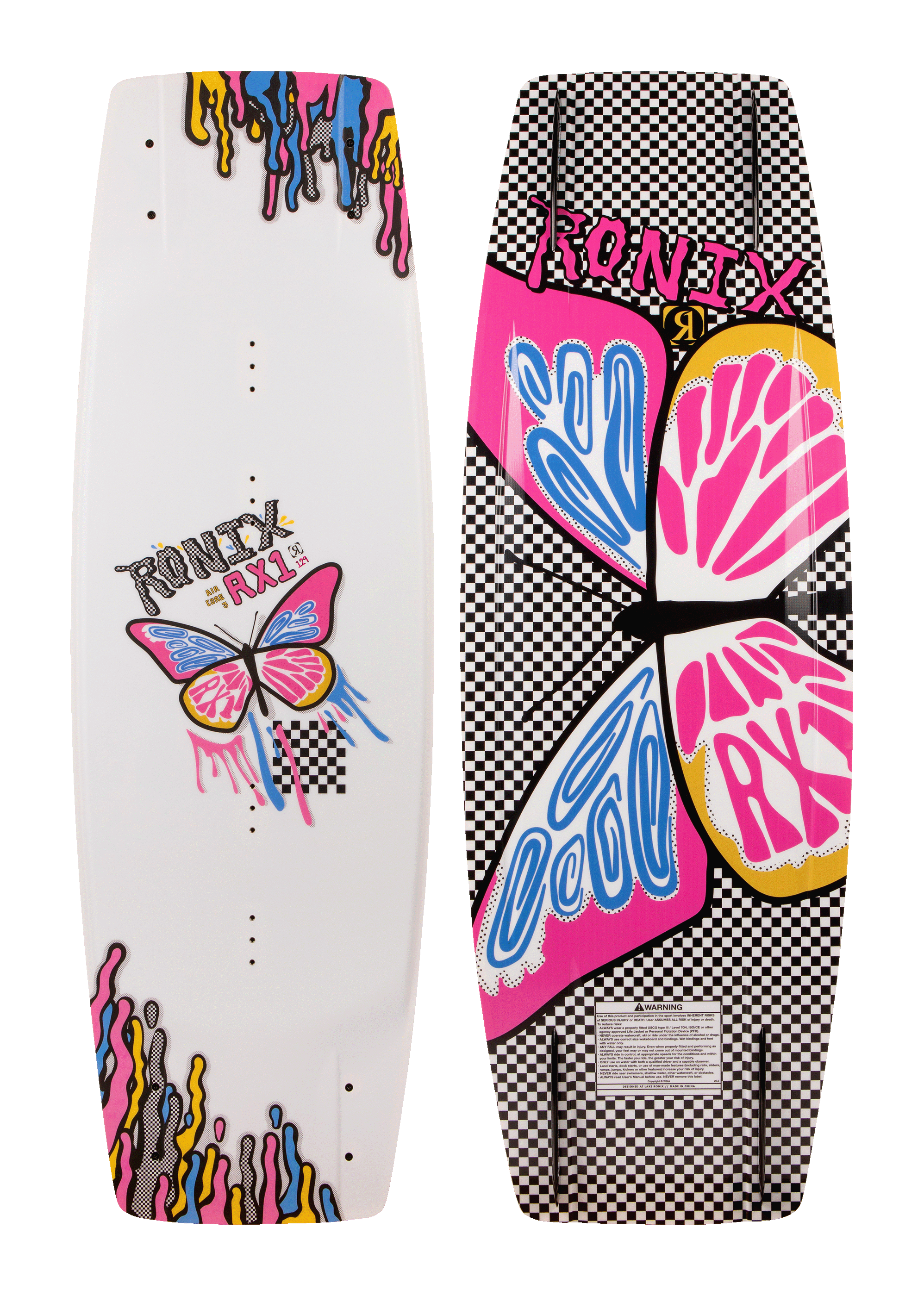 RONIX WAKEBOARDS 2025 - Girl's RX1 - Air Core 3 - Checkered Butterfly