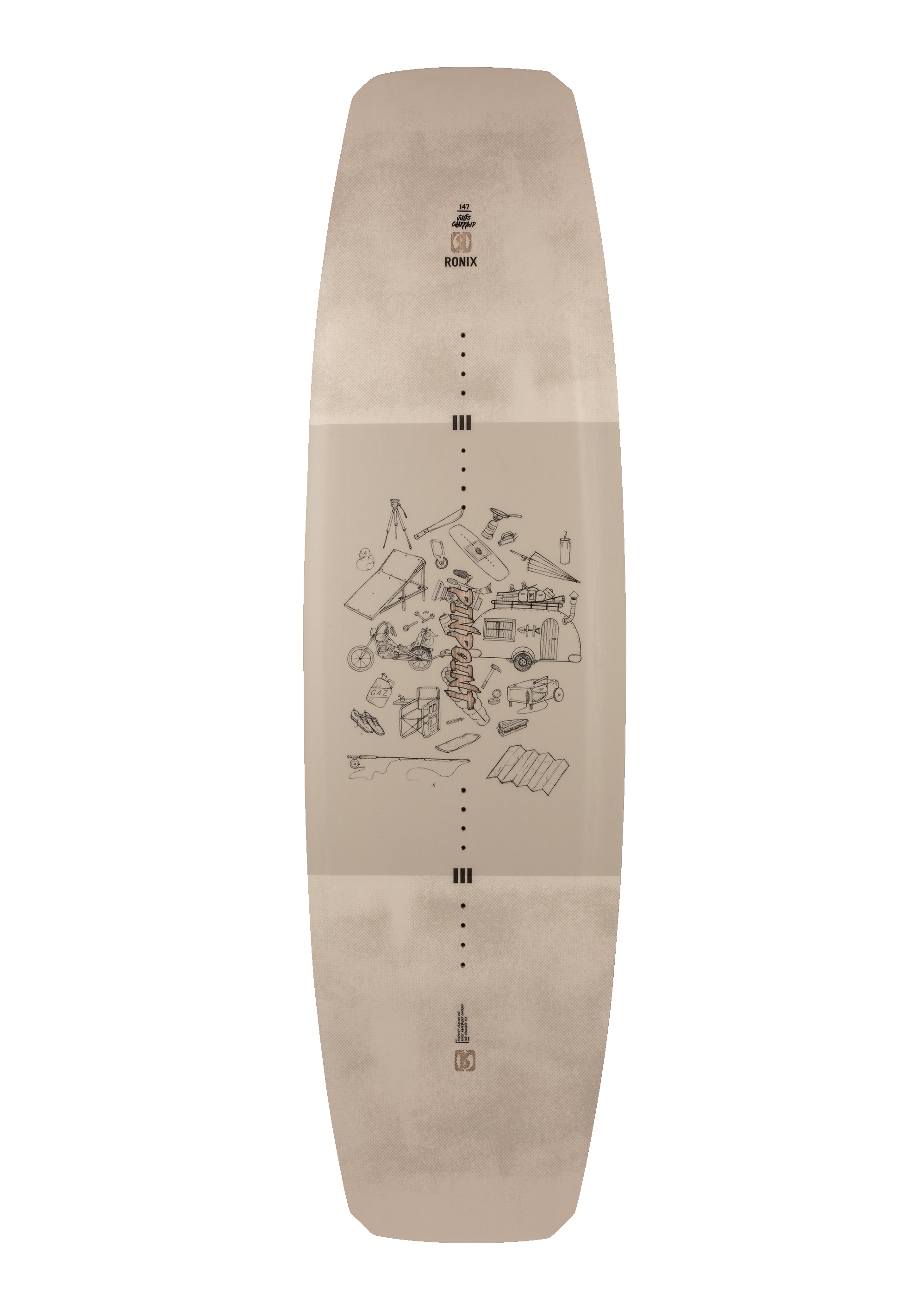 RONIX PARKBOARDS 2025 - Pinpoint - All Over Flex board Sand / Sketchy Vitals