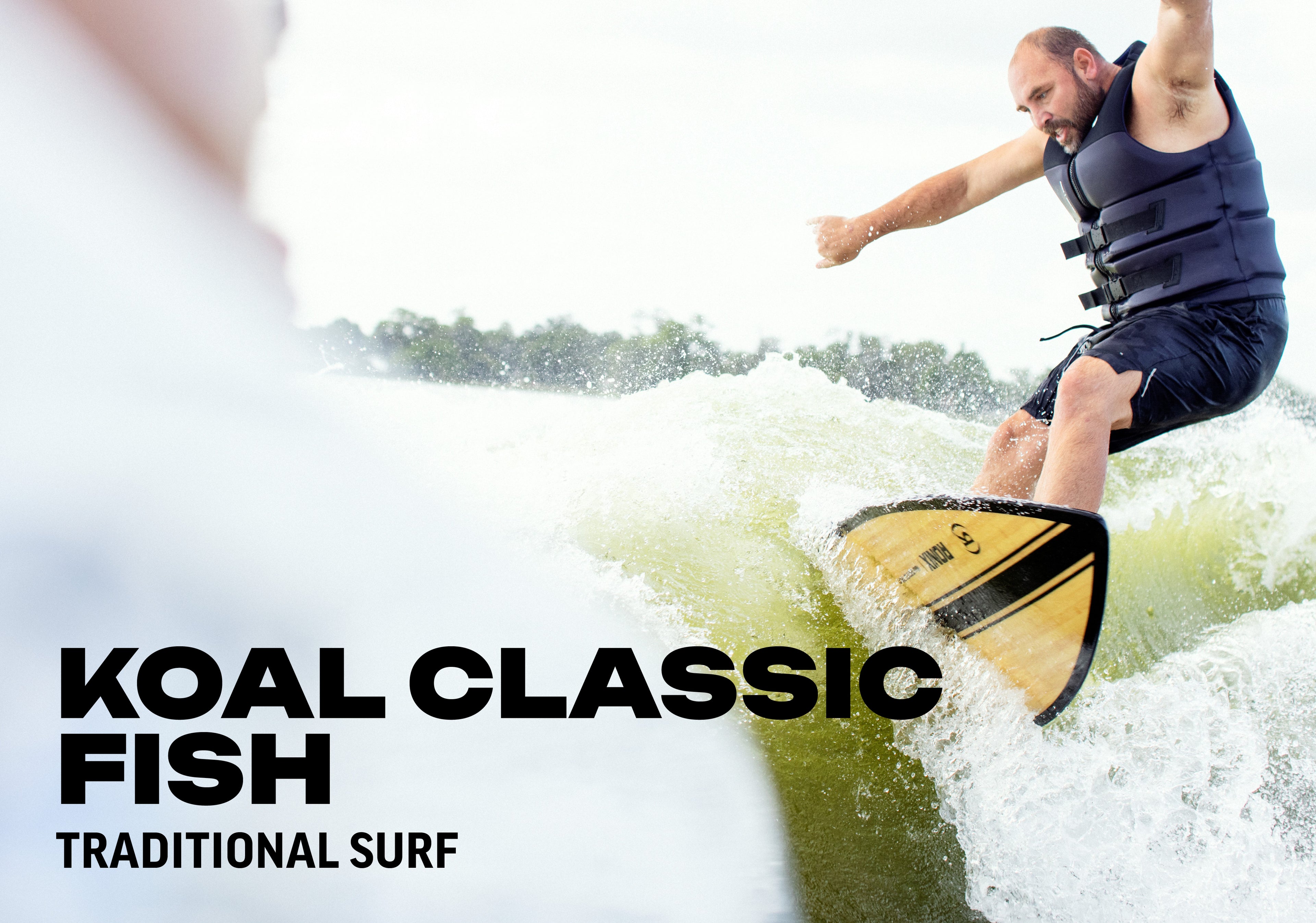 RONIX WAKESURF 2026 - Koal Classic - Fish - Glossy Black / Bamboo