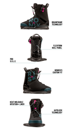 RONIX BOOTS 2025 - Rise - Intuition - Black / Teal / Pink