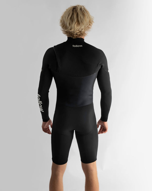 FOLLOW ZIPPERLESS 2/2MM L/S SPRINGY - BLACK