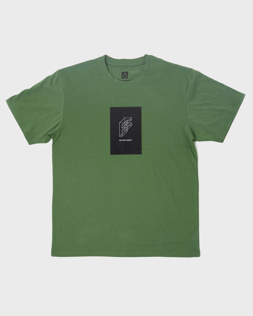 FOLLOW F FOR FAMILY TEE - FOREST GREEN