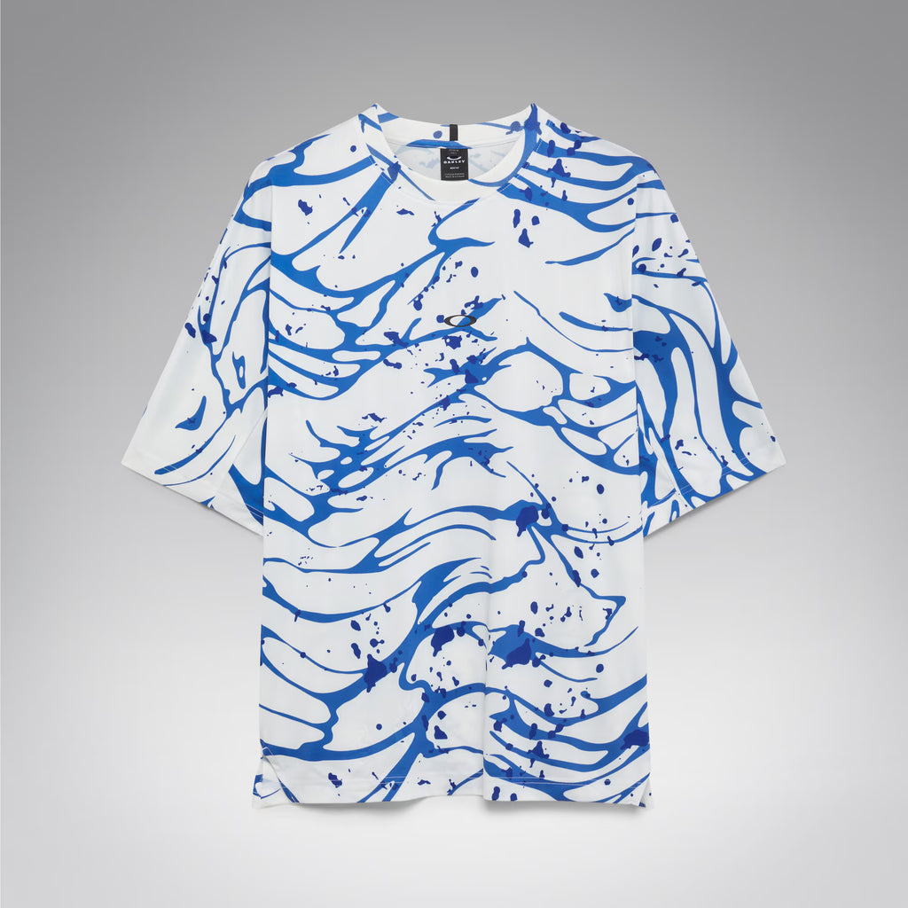 Oakley T-Shirt All Wave Sun Tee (wave print blue/white)