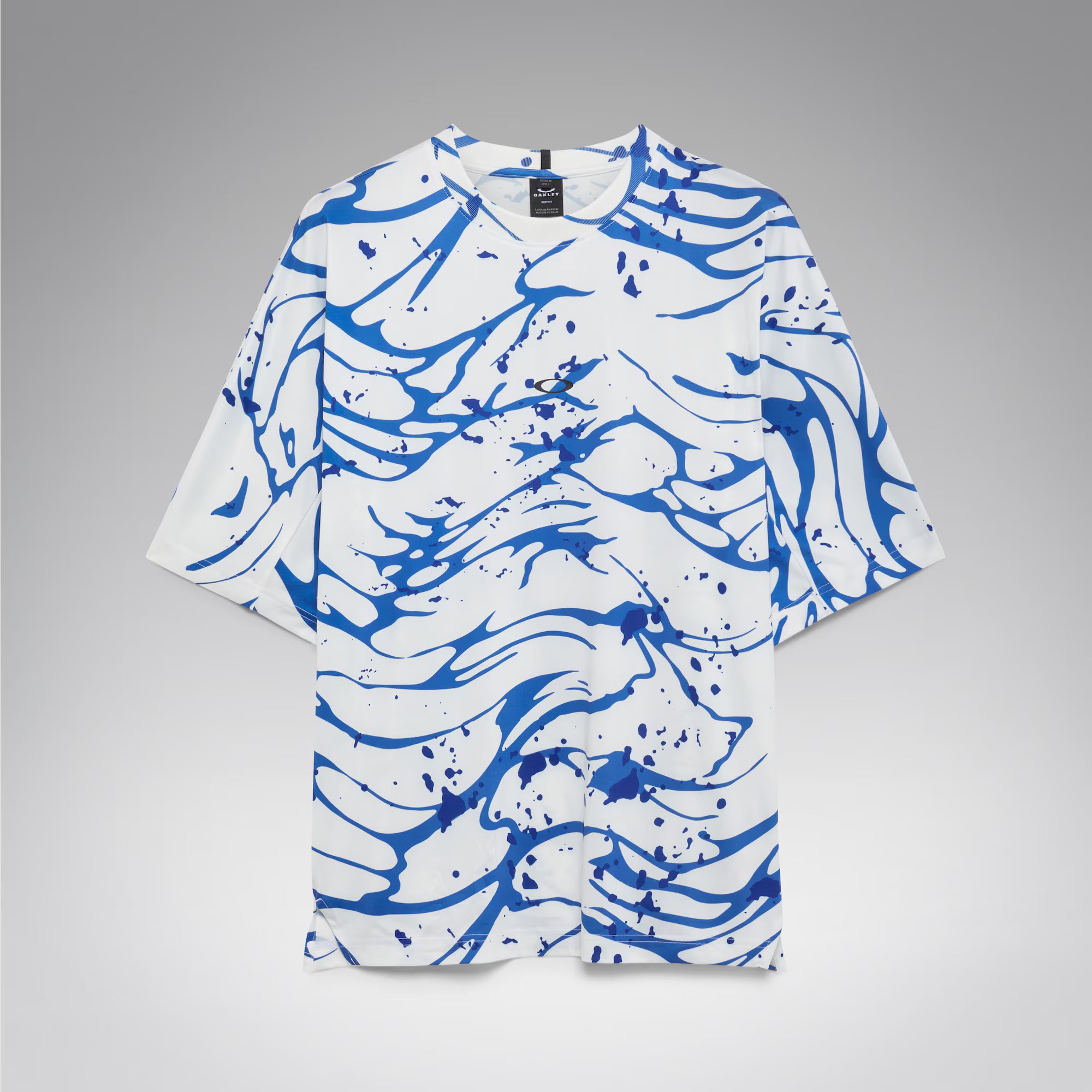 Oakley T-Shirt All Wave Sun Tee (wave print blue/white)