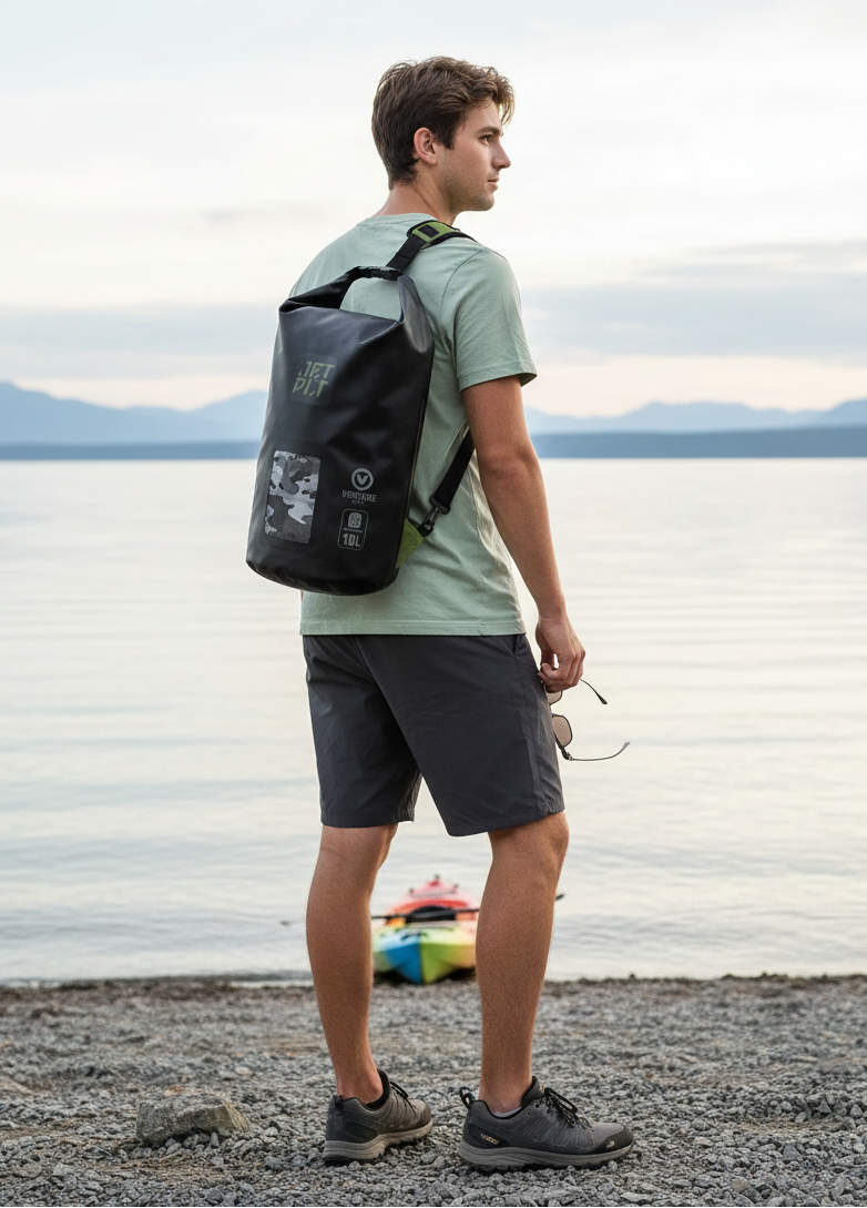 Jetpilot Venture 10l drysafe backpack - Black/Grey/Sage
