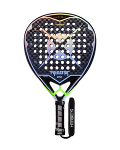 Heroes Padel Predator LTD 2025 padel racket – premium padel tennis racket in neon green and black with diamond shape and carbon frame.