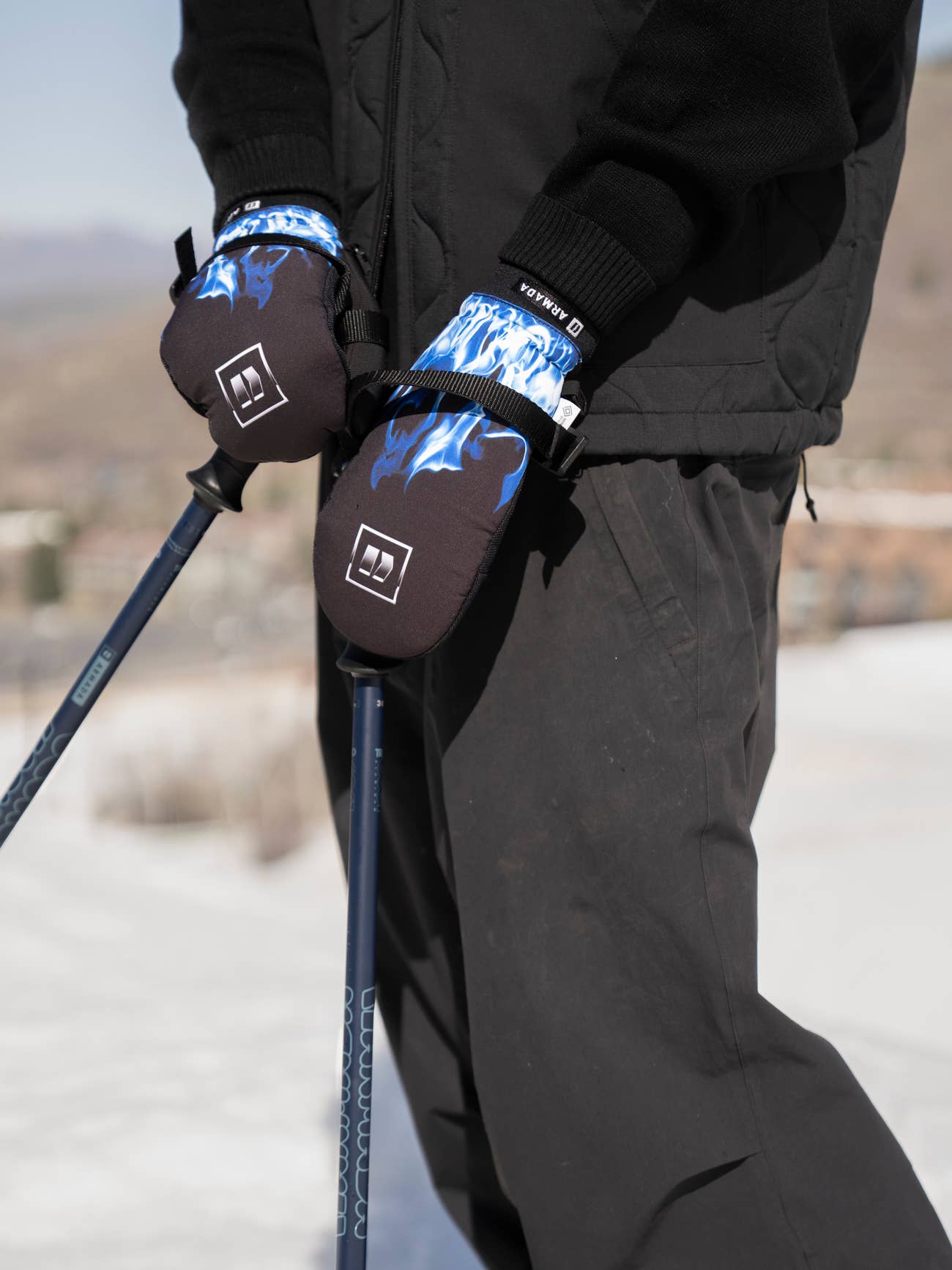 ARMADA _ CARMEL WINDSTOPPER MITT GLOVE - Cold Smoke