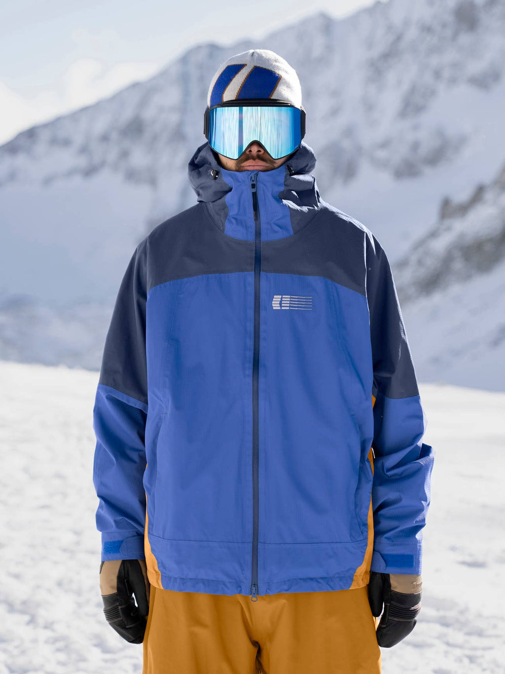 ARMADA _ ANSEL 2L SHELL JACKET - Dazzler-Navy-Golden