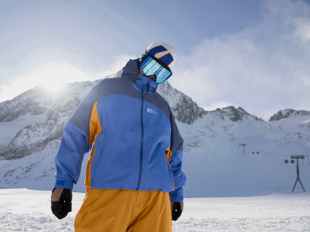 ARMADA _ ANSEL 2L SHELL JACKET - Dazzler-Navy-Golden