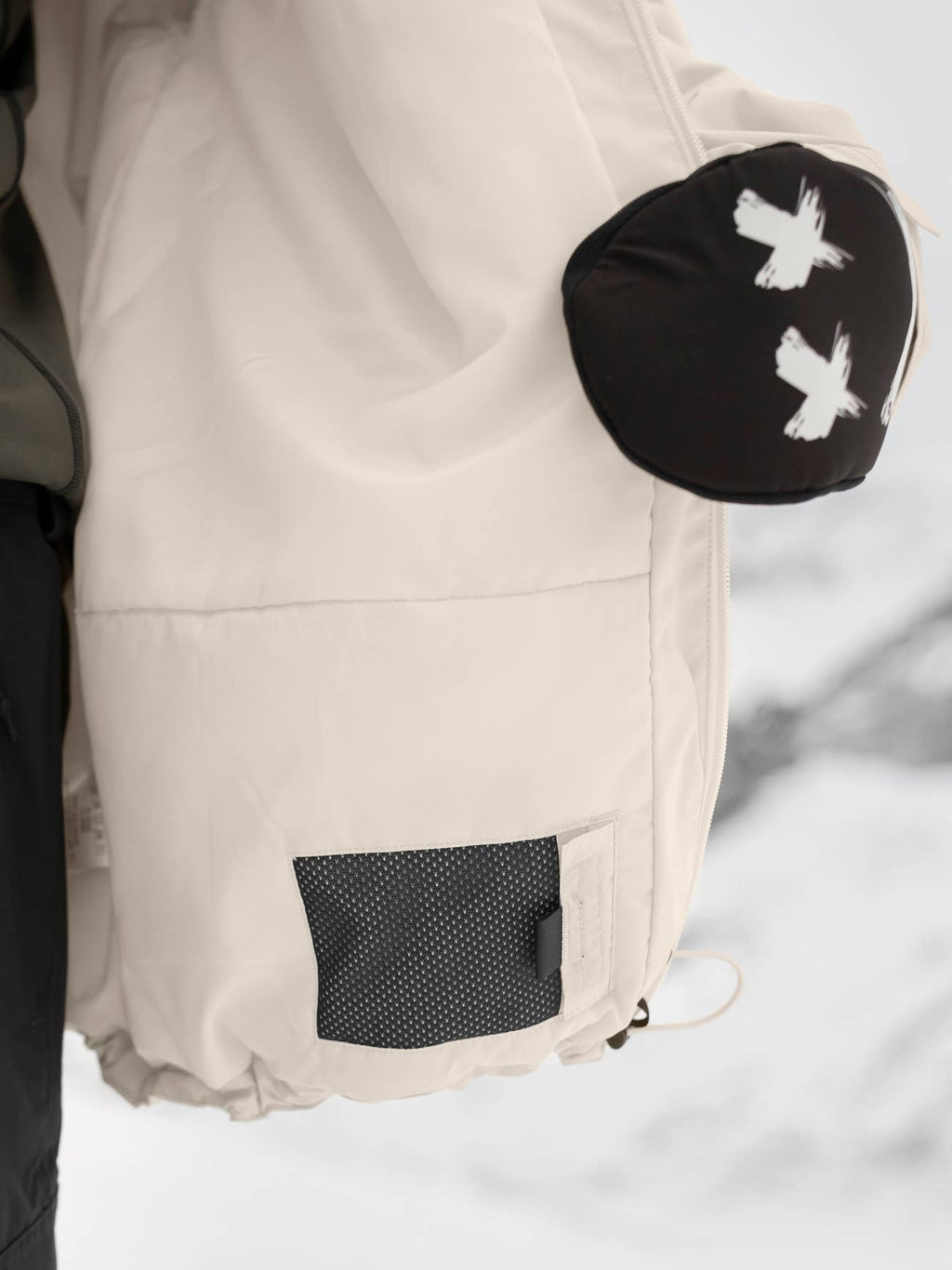 ARMADA _ CARMEL WINDSTOPPER MITT GLOVE - Off White Smiley