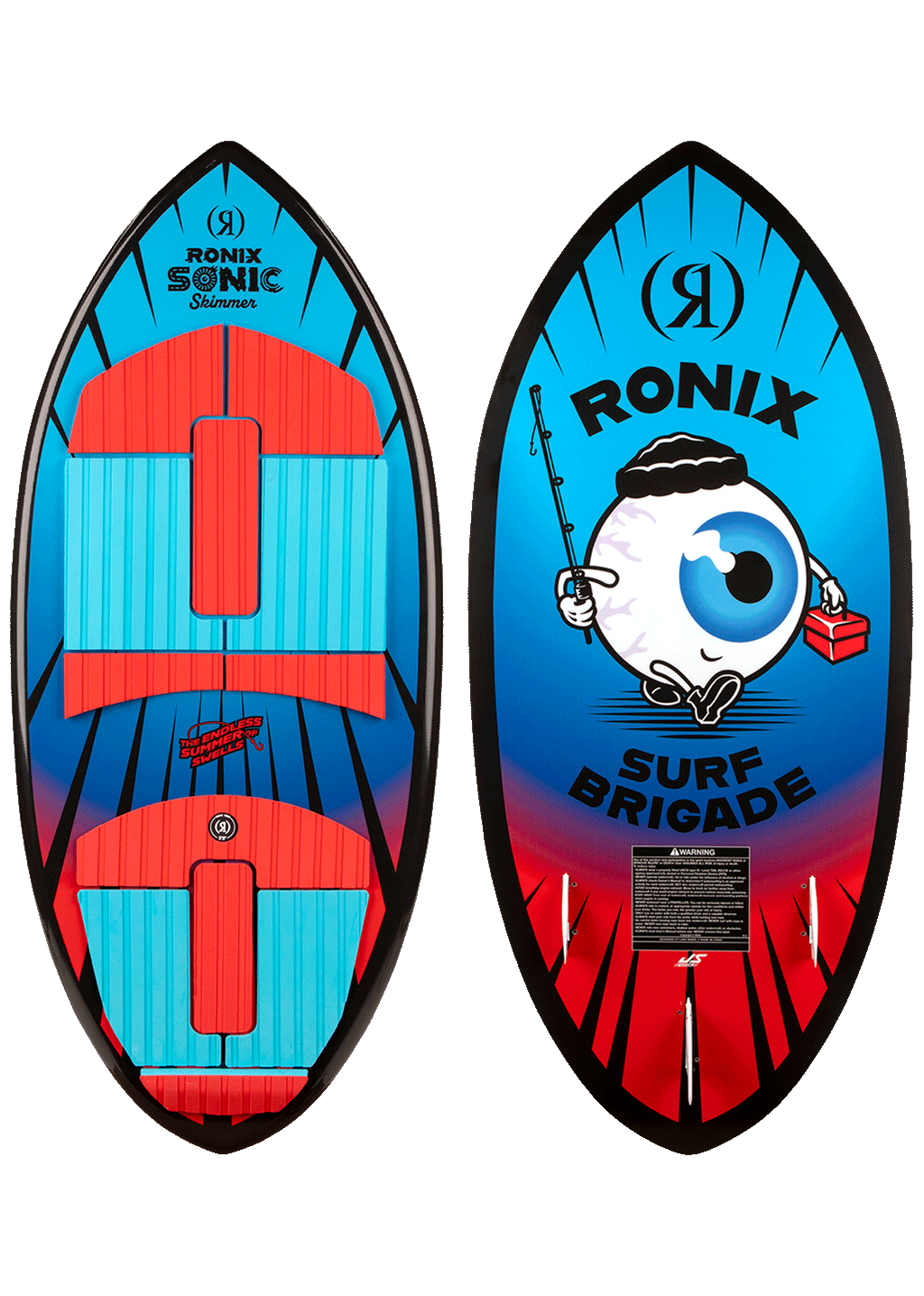 RONIX WAKESURF 2026 - Sonic - Skimmer - Blue / Red Fish Eye