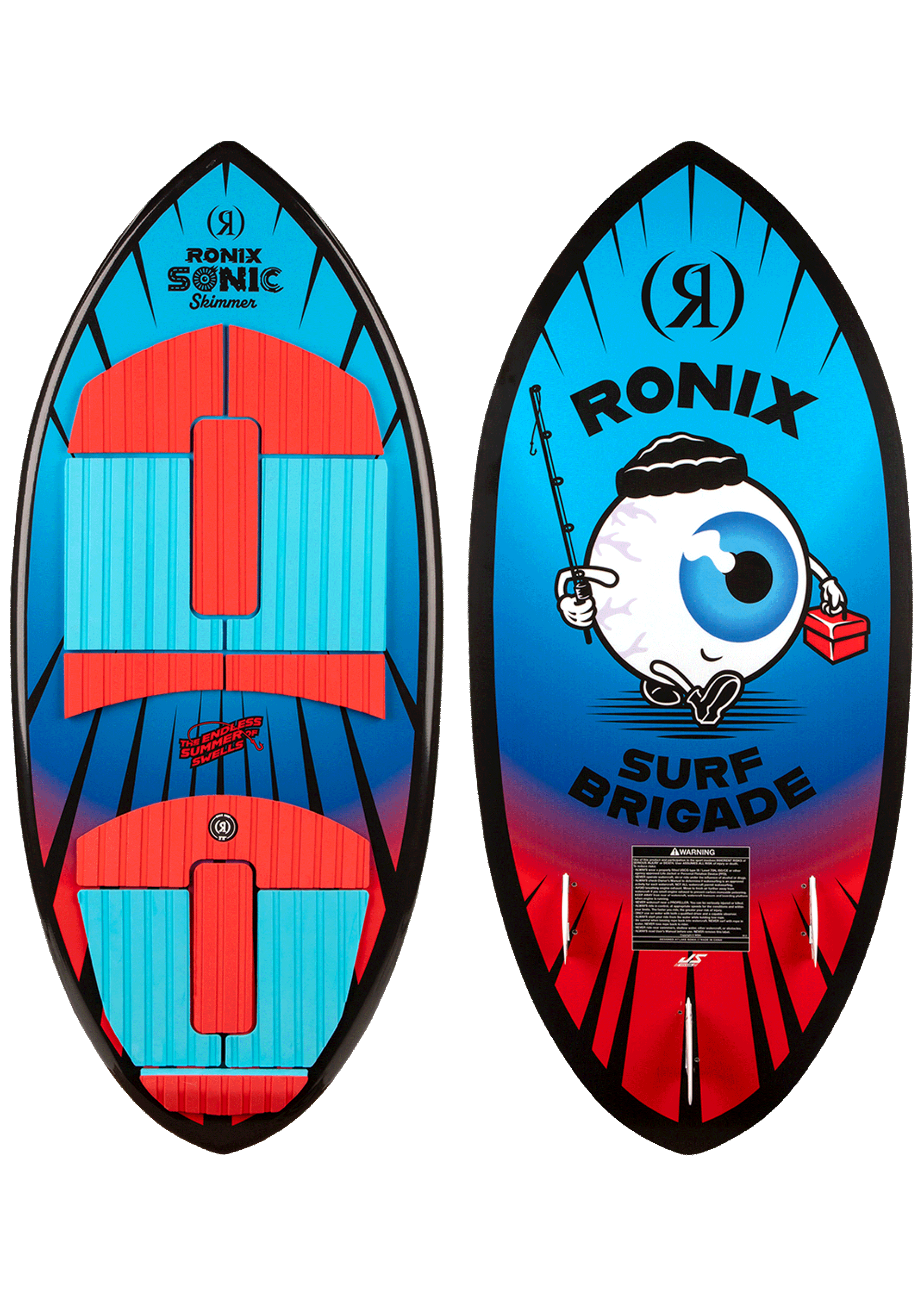 RONIX WAKESURF 2026 - Sonic - Skimmer - Blue / Red Fish Eye