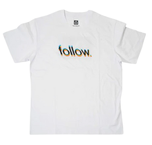 FOLLOW GLITCH TEE - WHITE