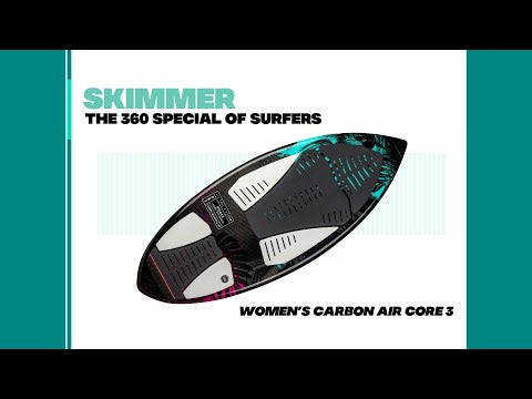 RONIX 2023 - Women's Carbon Air Core 3 - Skimmer - Black / Mint / Coral