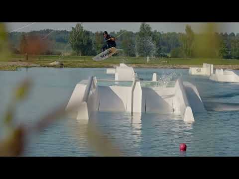 RONIX WAKEBOARDS - ATMOS KID'S PARK BOARD -  SPINE FLEX - White / Blue / Red