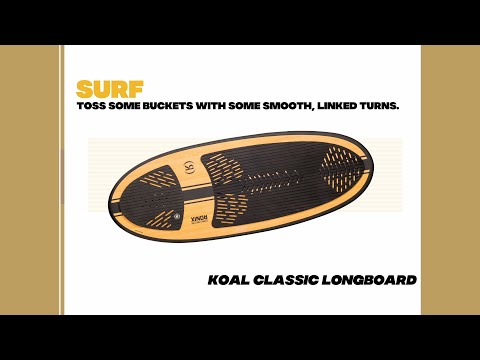 RONIX WAKESURF 2023 - Koal Classic - Longboard - Matte Black / Redwood