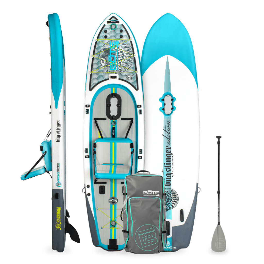 BOTE Rackham Aero 12′4″ Bug Slinger™ Silver King Inflatable Paddle Board