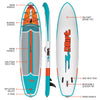 DRIFT Inflatable Stand Up Paddle Board, SUP with Accessories | Coiled Leash, Pump, Lightweight Paddle, Fin & Backpack Travel Bag