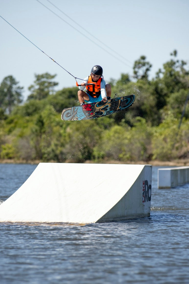 RONIX WAKEBOARDS - ATMOS KID'S PARK BOARD -  SPINE FLEX - White / Blue / Red