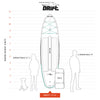 DRIFT Inflatable Stand Up Paddle Board, SUP with Accessories | Coiled Leash, Pump, Lightweight Paddle, Fin & Backpack Travel Bag